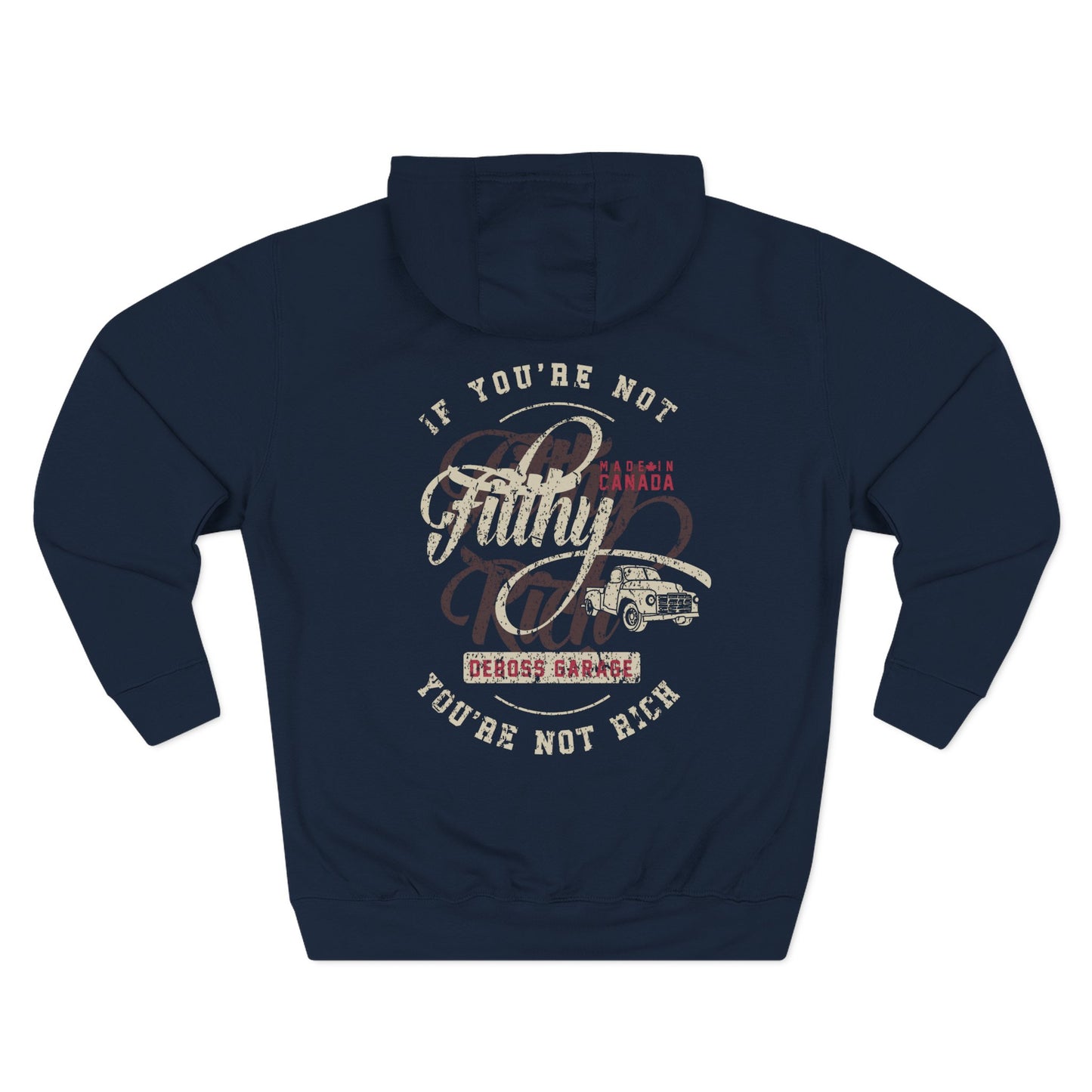 Embroidered "Not Filthy Not Rich" Hoodie