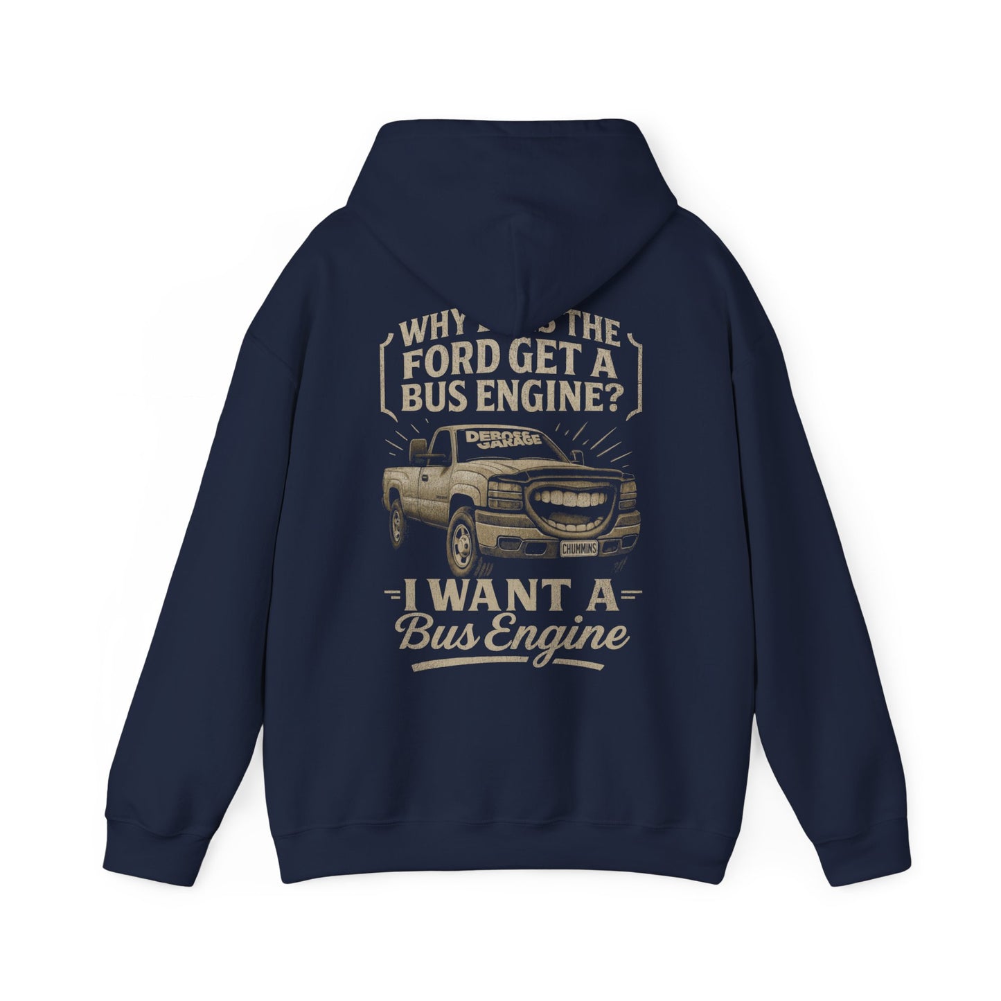 I Want a Bus Engine Hoodie (3XL+)