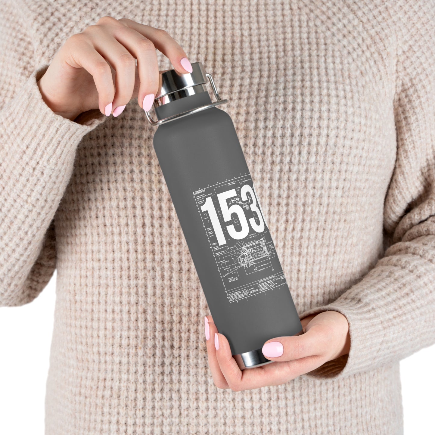 153624 Copper Vacuum Insulated Bottle, 22oz
