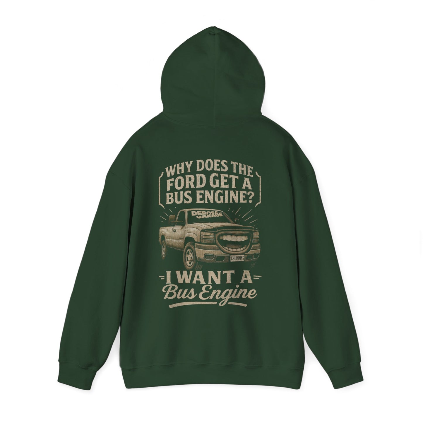 I Want a Bus Engine Hoodie (3XL+)