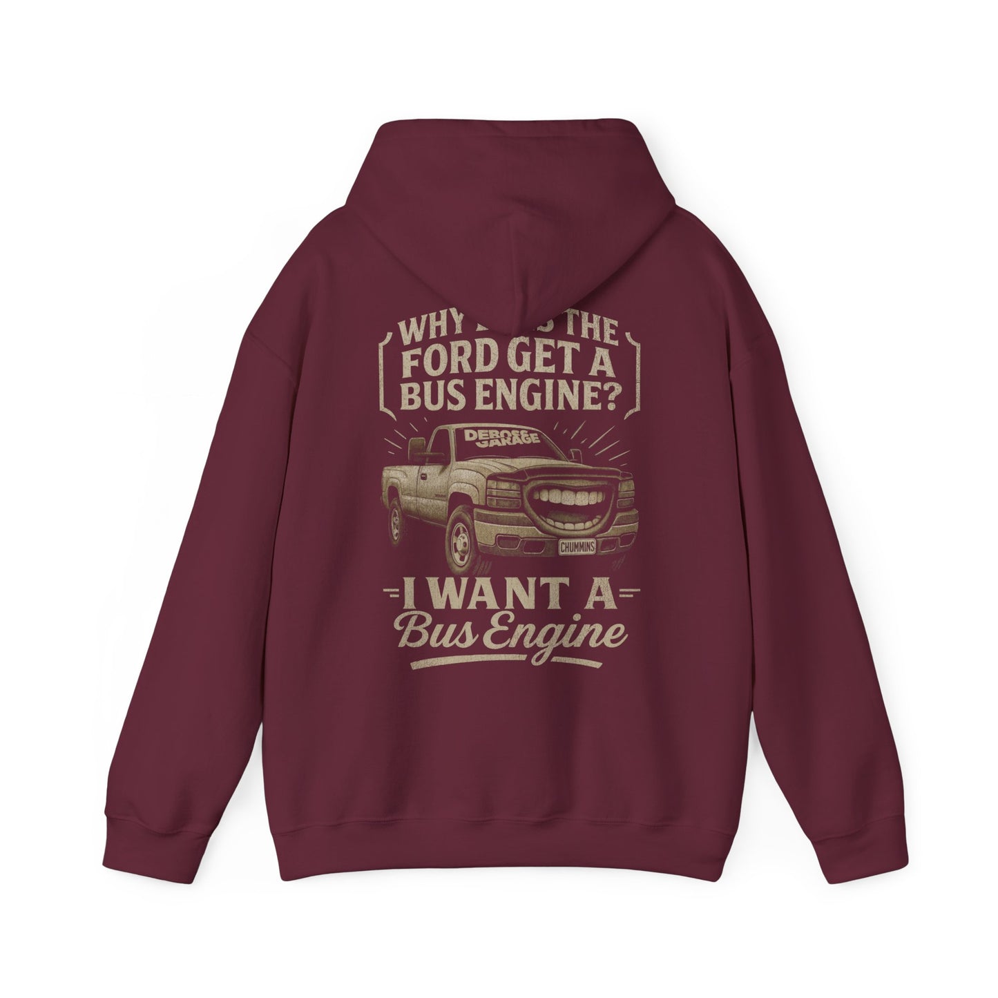 I Want a Bus Engine Hoodie (3XL+)
