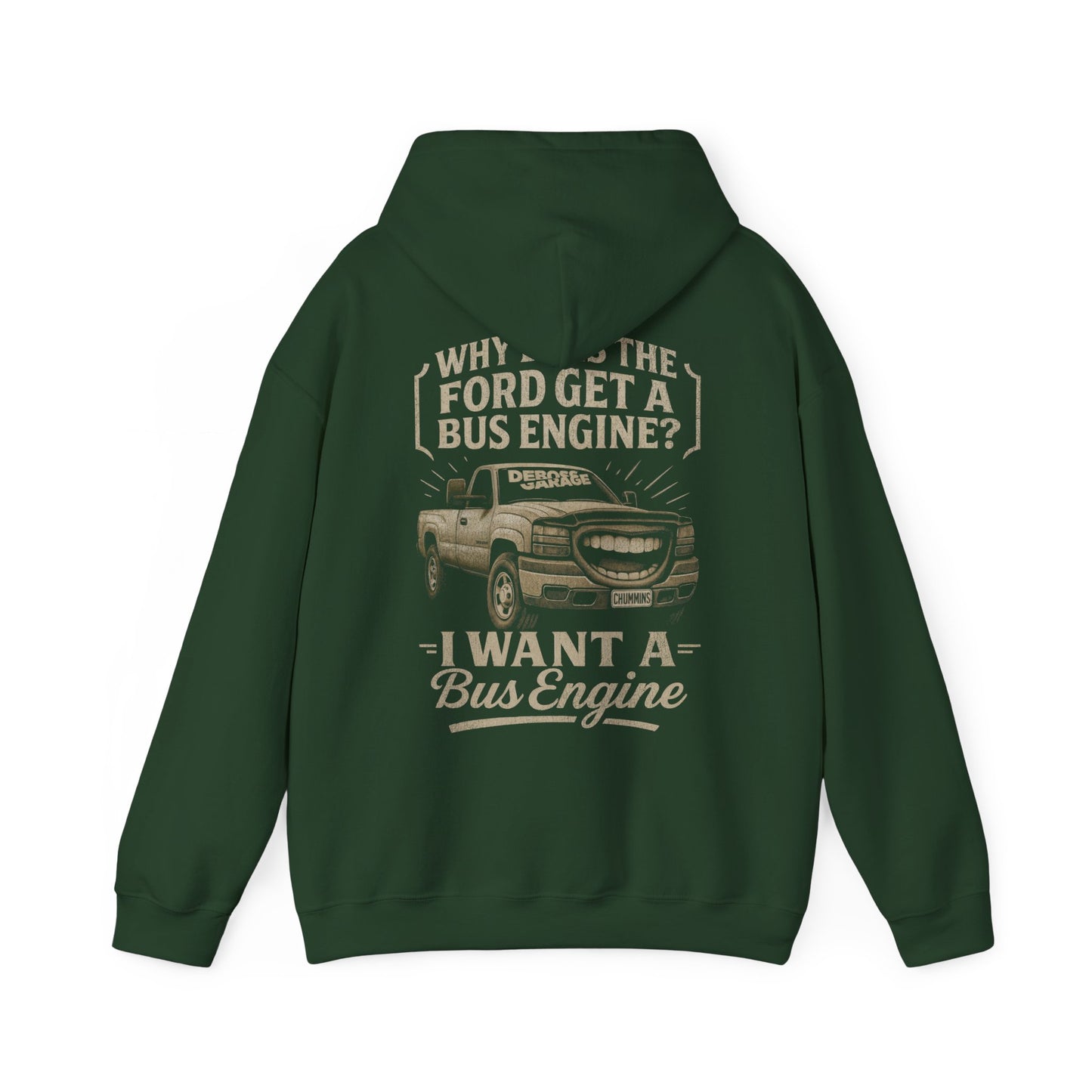 I Want a Bus Engine Hoodie (3XL+)