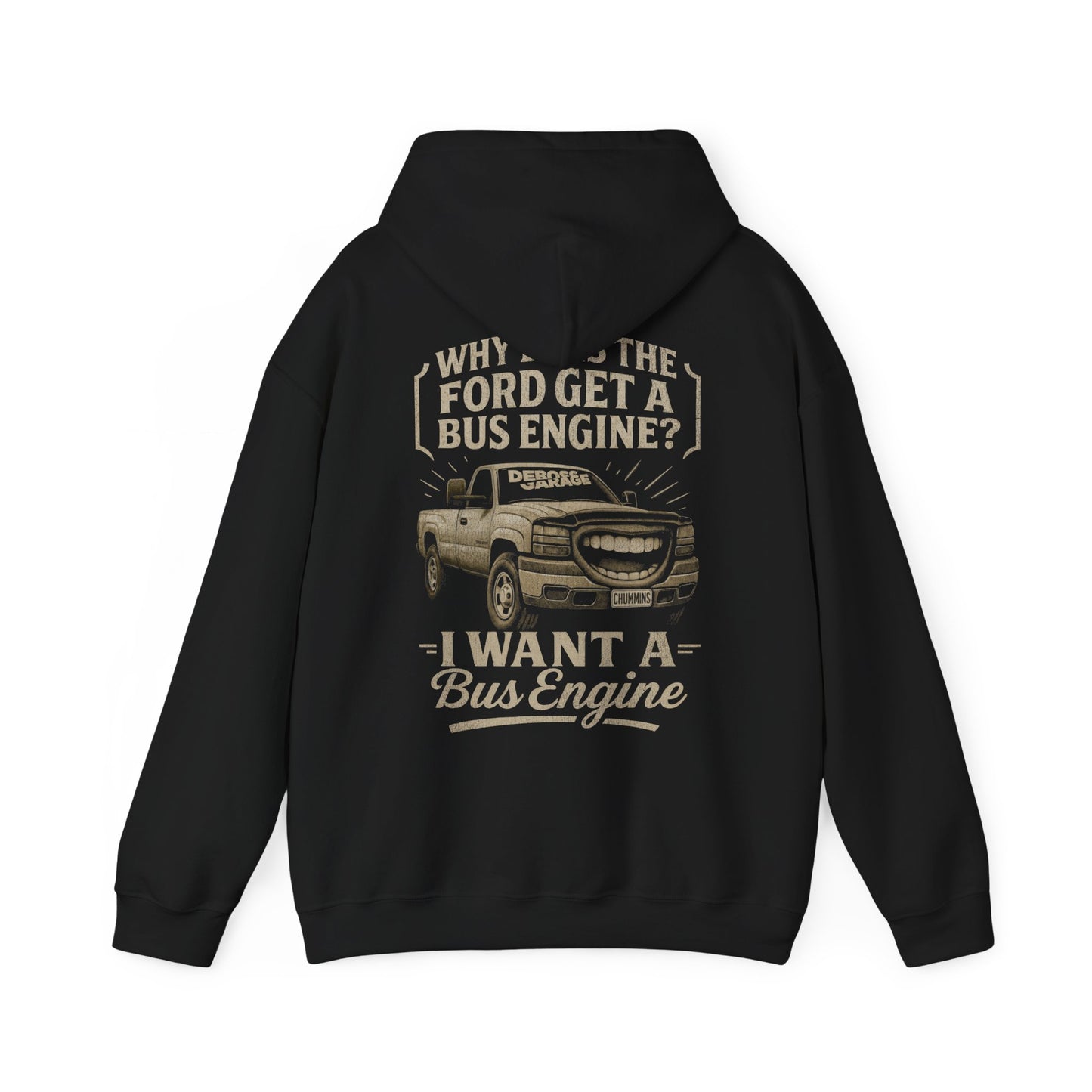 I Want a Bus Engine Hoodie (3XL+)