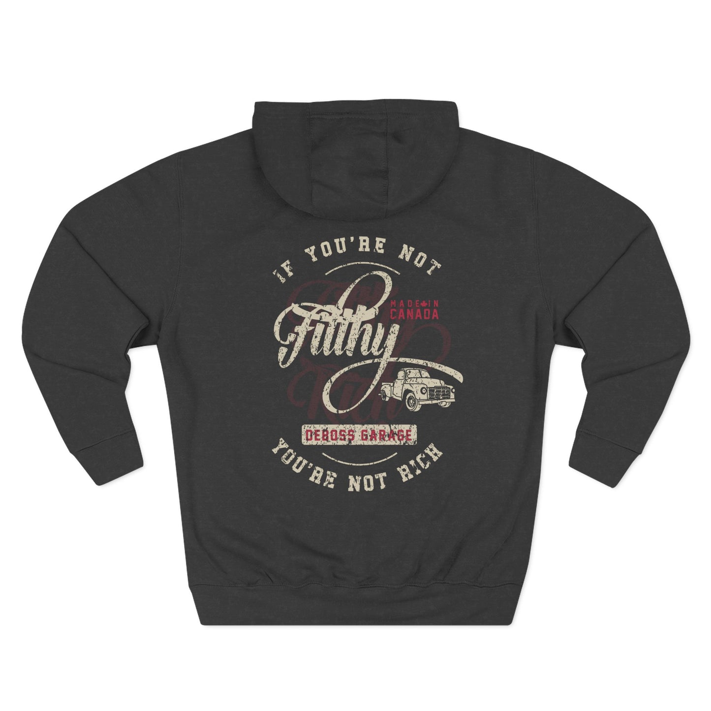 Embroidered "Not Filthy Not Rich" Hoodie