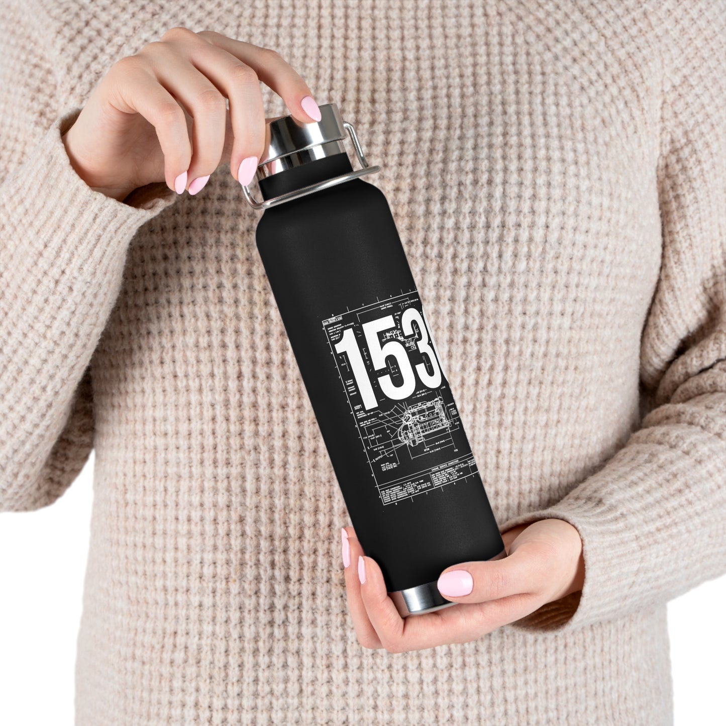 153624 Copper Vacuum Insulated Bottle, 22oz