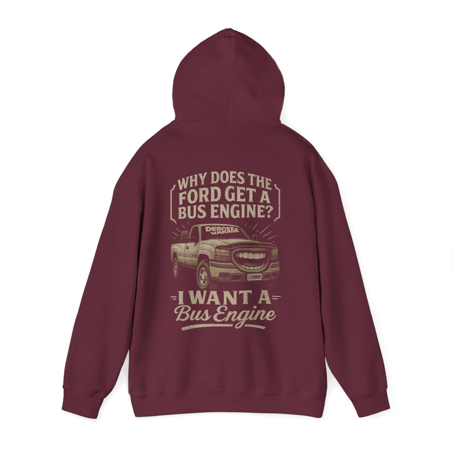 I Want a Bus Engine Hoodie (3XL+)