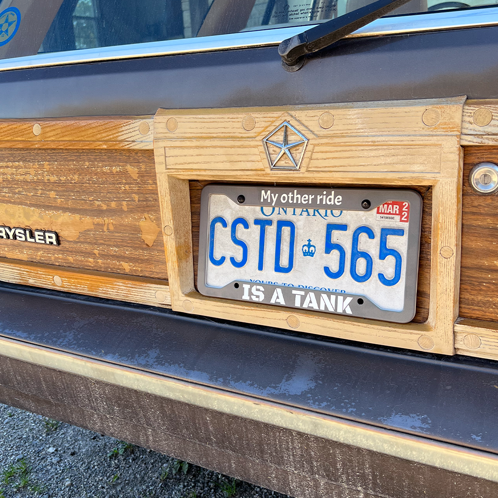My Other Ride is a TANK License Plate Frame