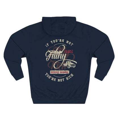 Embroidered "Not Filthy Not Rich" Hoodie