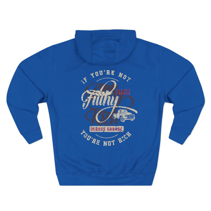 Embroidered "Not Filthy Not Rich" Hoodie