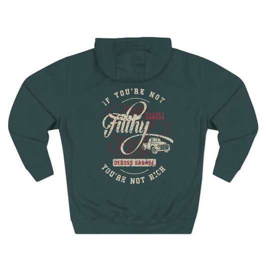 Embroidered "Not Filthy Not Rich" Hoodie
