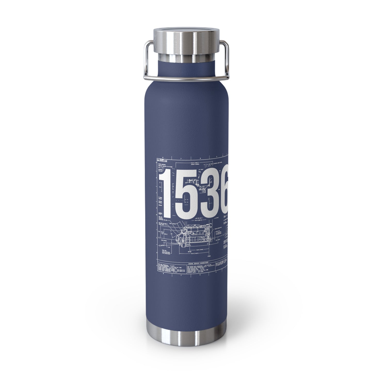 153624 Copper Vacuum Insulated Bottle, 22oz