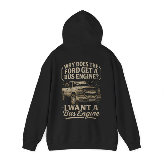 I Want a Bus Engine Hoodie (3XL+)