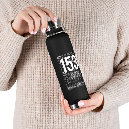 153624 Copper Vacuum Insulated Bottle, 22oz