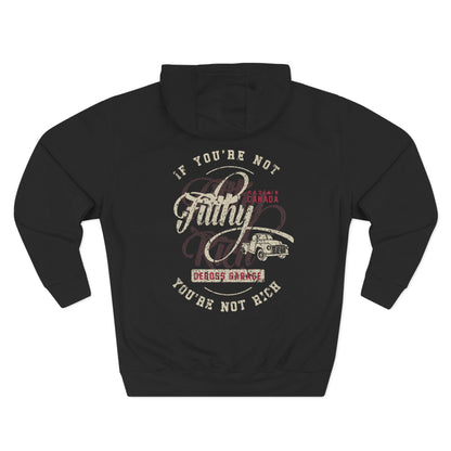Embroidered "Not Filthy Not Rich" Hoodie