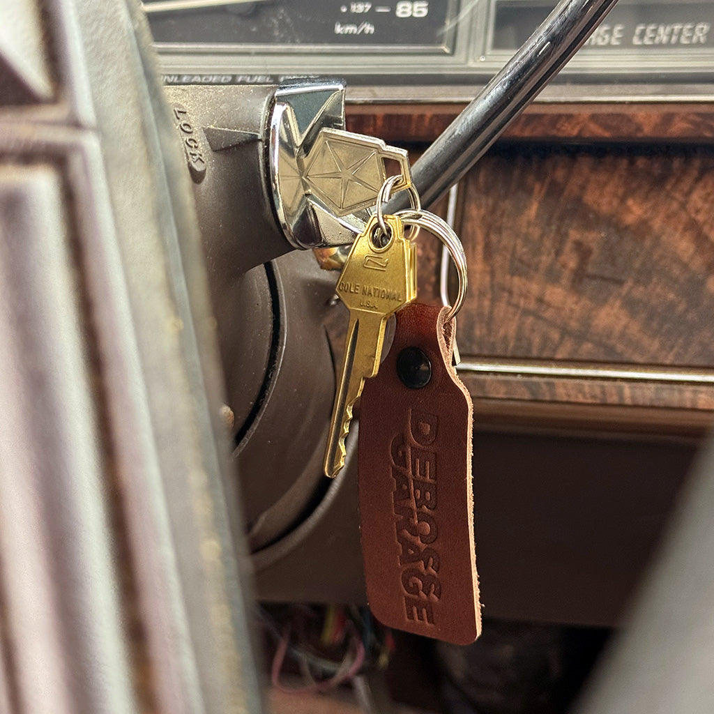 Debossed Leather Keytag